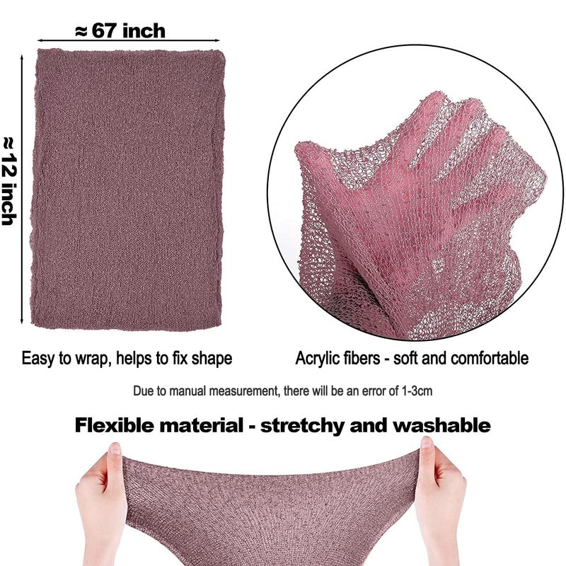 AOKE 5 PCS Newborn Photography Wrap Props Kit, Newborn Photo Props Mat Long Ripple Wraps DIY Blanket with Headbands, Purple Toddler Baby Photoshoot Props Set for Infant Boys and Girls(0-12 Months) - Image 4
